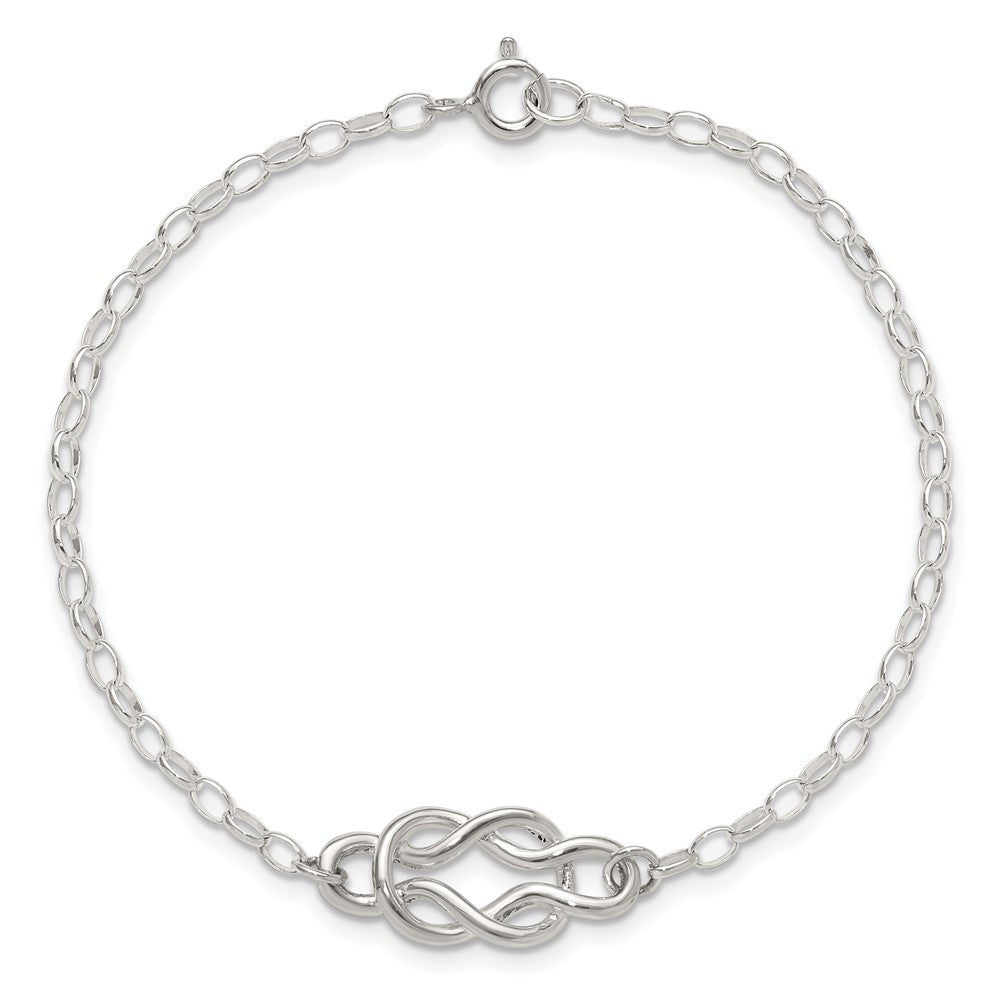 Sterlingsilber Poliert Fantasie Knoten Glieder Armband