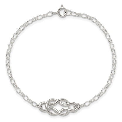 Sterlingsilber Poliert Fantasie Knoten Glieder Armband