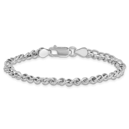 Sterlingsilber Rhodiniert Fantasieglieder 7.5 Zoll Armband