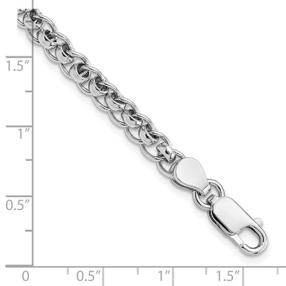 Sterlingsilber Rhodiniert Fantasieglieder 7.5 Zoll Armband