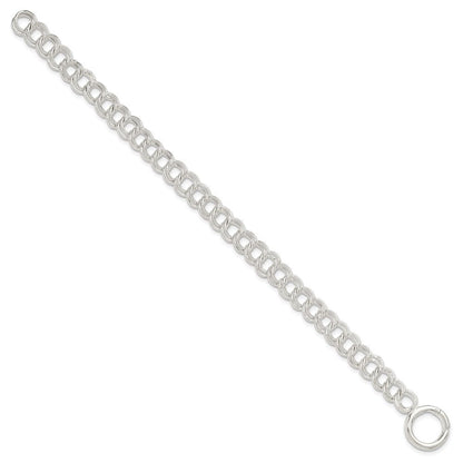 Sterlingsilber Poliert Doppelt Glieder 7 Zoll Charm Armband