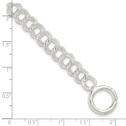 Sterlingsilber Poliert Doppelt Glieder 7 Zoll Charm Armband