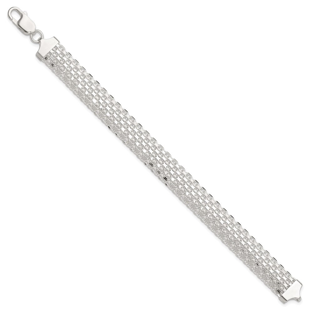 Sterlingsilber Poliert 11.5mm Bismark 7 Zoll Armband
