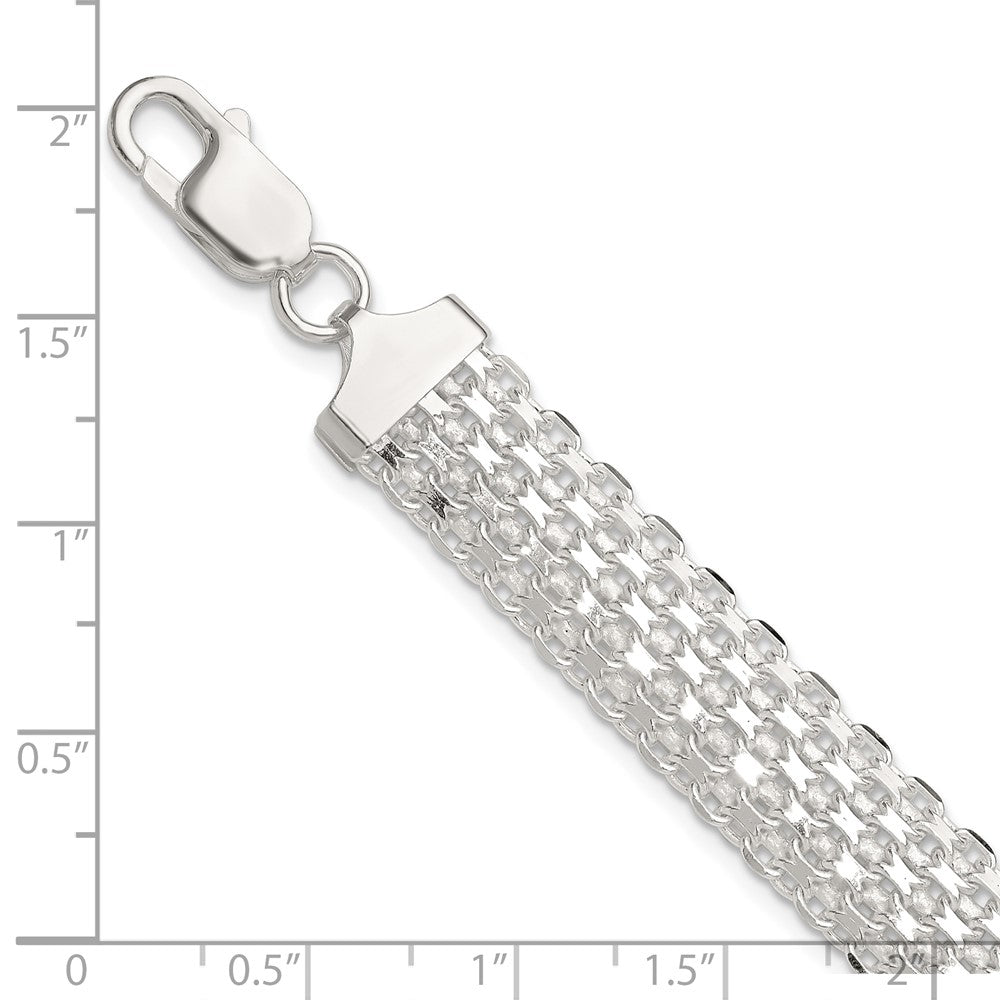 Sterlingsilber Poliert 11.5mm Bismark 7 Zoll Armband