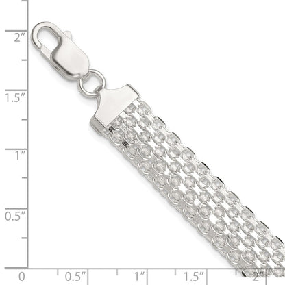 Sterlingsilber Poliert 11.5mm Bismark 7 Zoll Armband