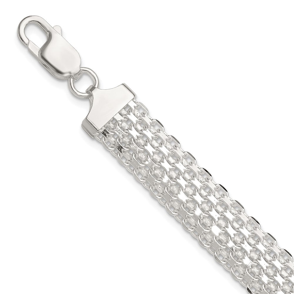 Sterlingsilber Poliert 11.5mm Bismark 7 Zoll Armband