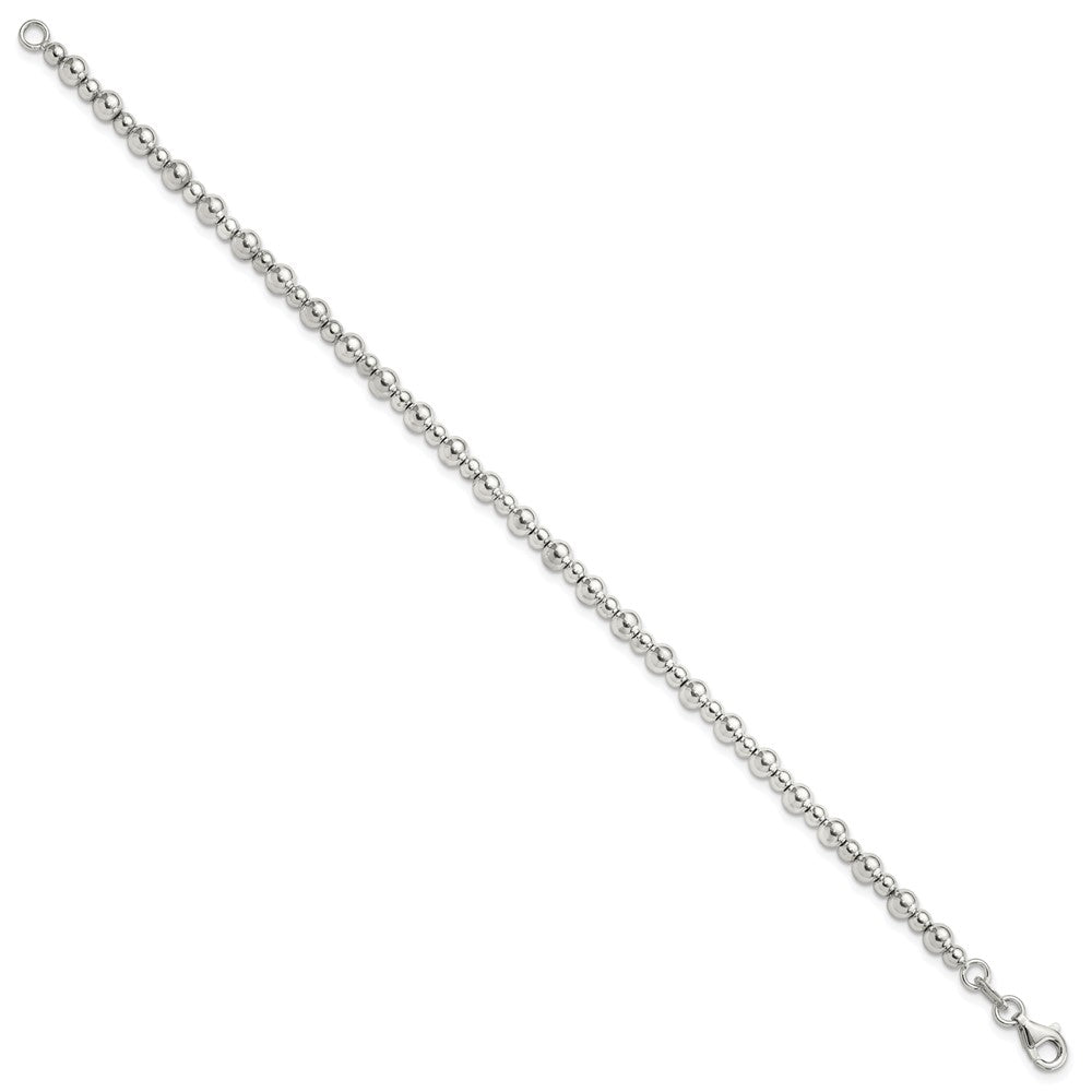 Sterlingsilber Rhodiniert Gekugelt 7.5 Zoll Armband