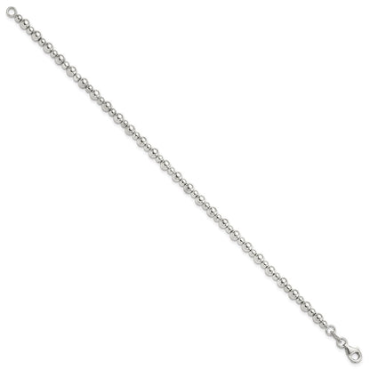 Sterlingsilber Rhodiniert Gekugelt 7.5 Zoll Armband