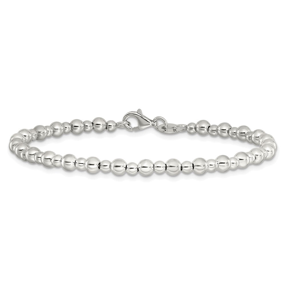 Sterlingsilber Rhodiniert Gekugelt 7.5 Zoll Armband