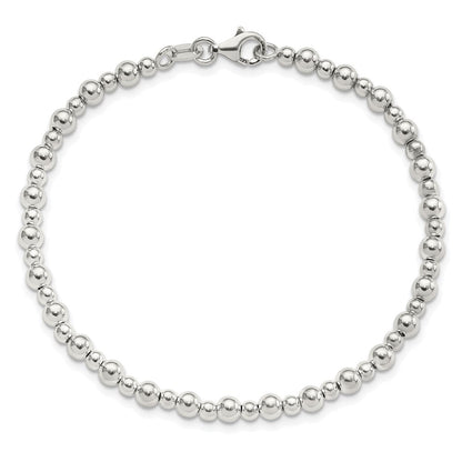 Sterlingsilber Rhodiniert Gekugelt 7.5 Zoll Armband