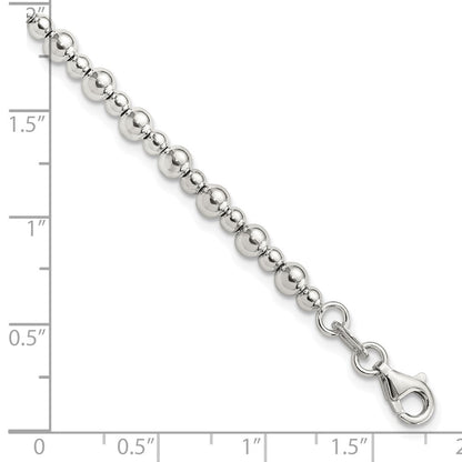 Sterlingsilber Rhodiniert Gekugelt 7.5 Zoll Armband