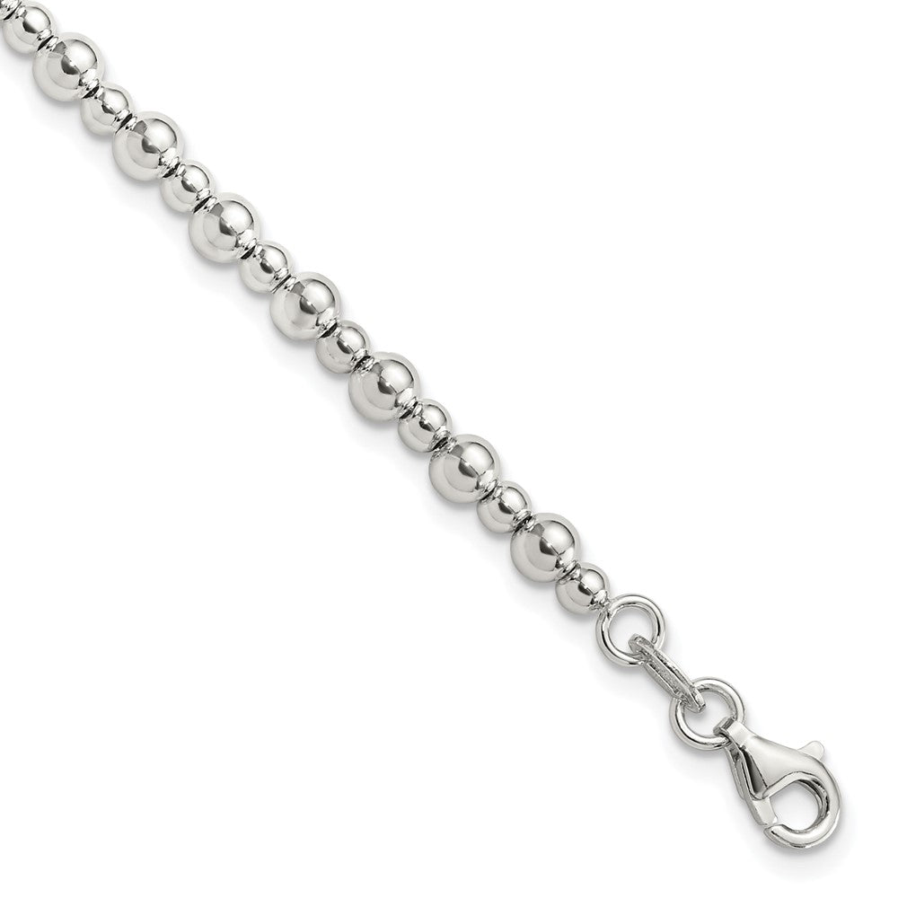 Sterlingsilber Rhodiniert Gekugelt 7.5 Zoll Armband