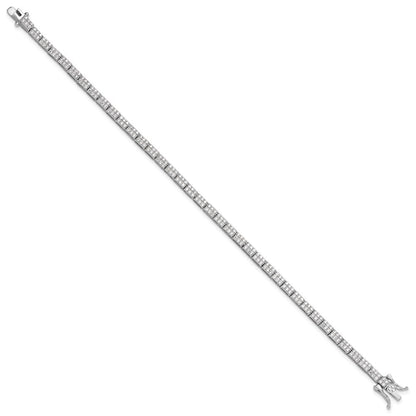 Sterlingsilber Rhodiniert Mikro Pavé Zirkonia 7.5 Zoll Armband