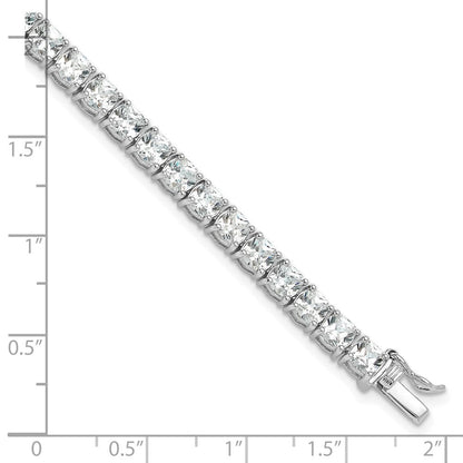 Sterlingsilber Rhodiniert Poliert Zirkonia Tennis Armband