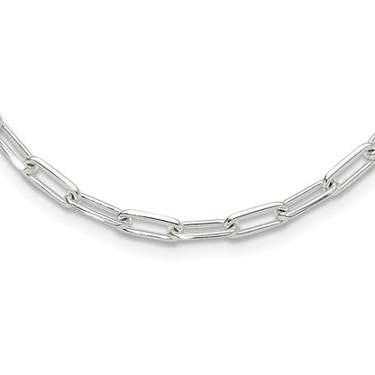 Sterlingsilber 4.2mm Büroklammer Glieder mit 2 Zoll Verlängerung Halskette