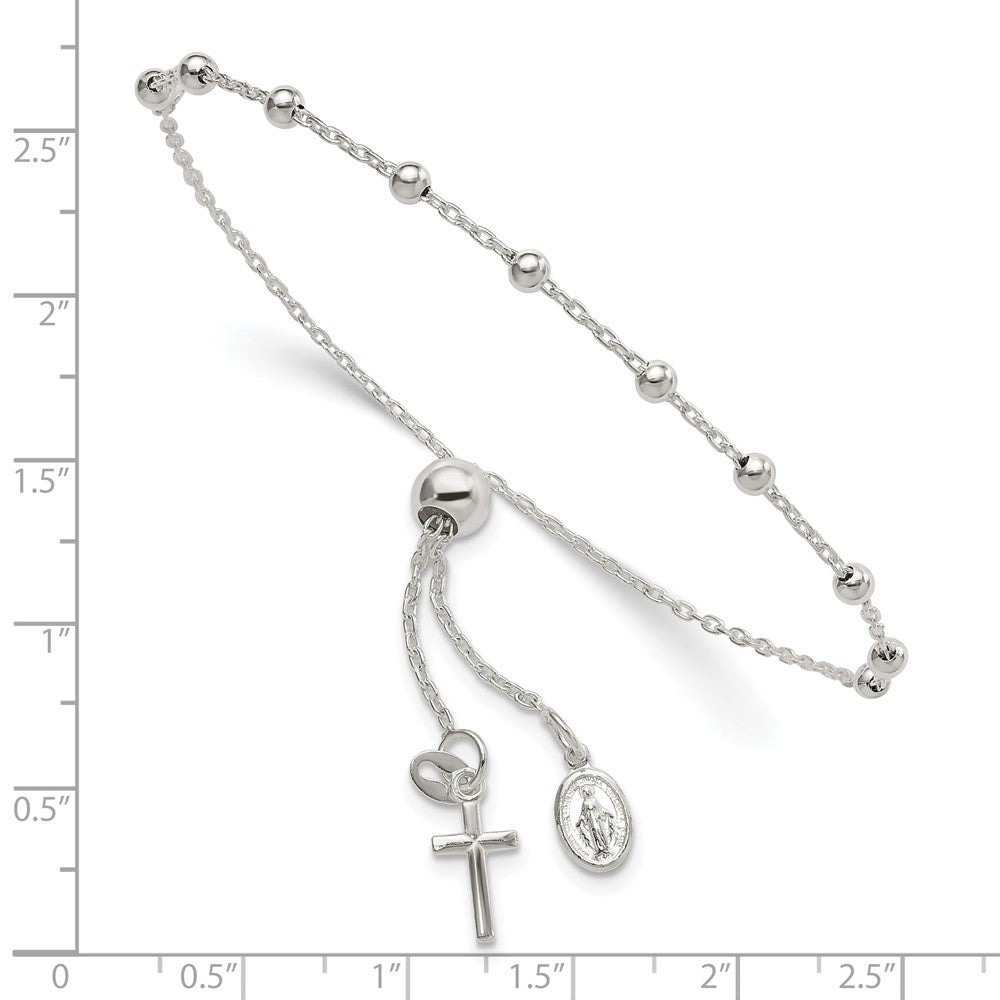 Sterlingsilber Verstellbar Rosenkranz Armband