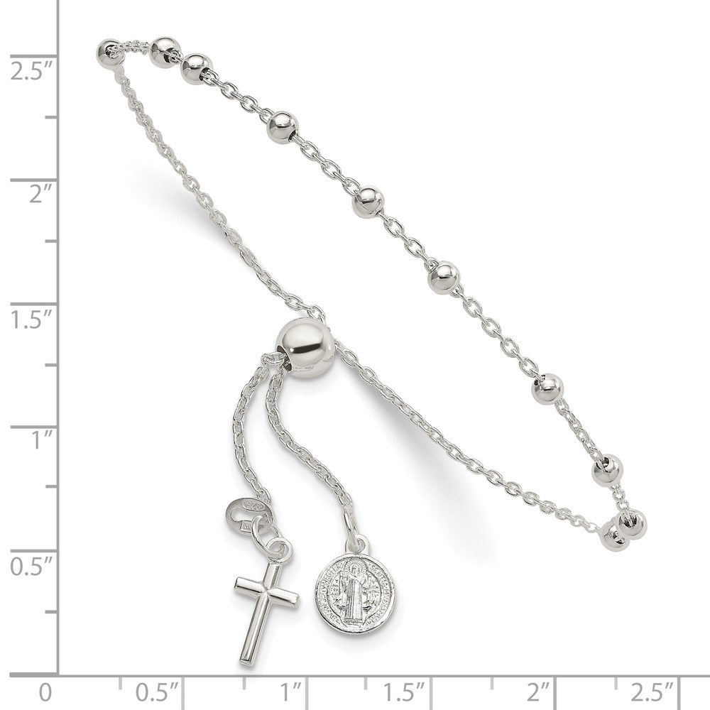 Sterlingsilber St. Benedict Verstellbar Rosenkranz Armband
