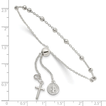 Sterlingsilber St. Benedict Verstellbar Rosenkranz Armband