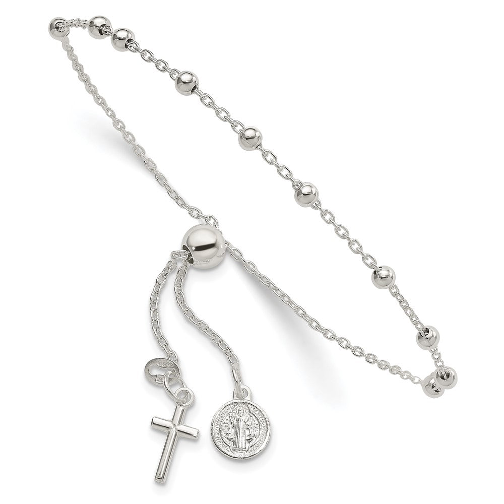 Sterlingsilber St. Benedict Verstellbar Rosenkranz Armband