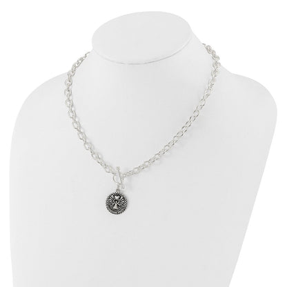 Sterlingsilber Oxidiert Hängend Schutzengel Engel Knebel Verschluss Halskette