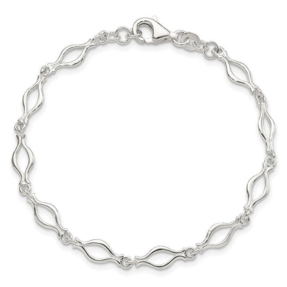 7.25 Zoll Sterlingsilber 5mm Fantasieglieder Armband