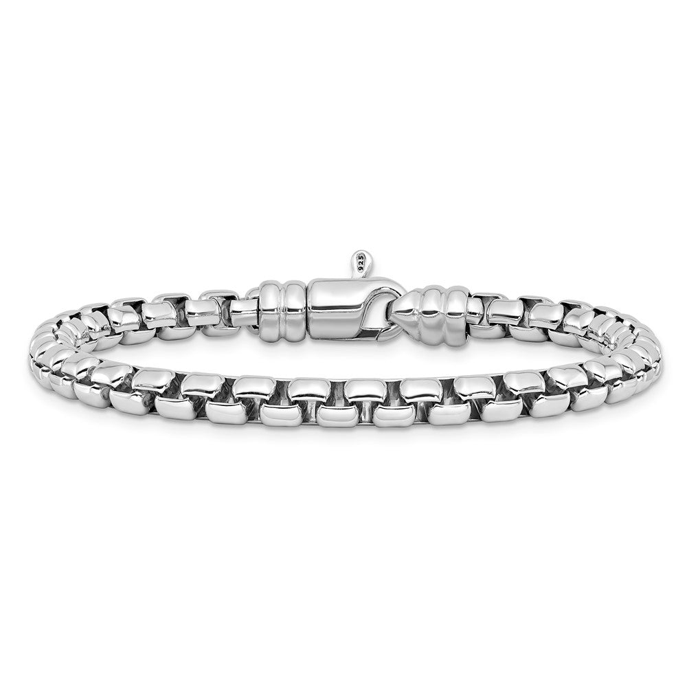 Sterlingsilber Rhodiniert 5.4mm Venetian Venezianer Gliederarmband