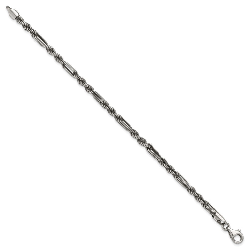 Sterlingsilber Antikisiert Milano Figaro Herren Gliederarmband