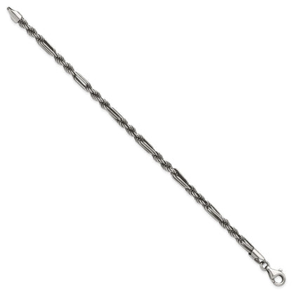 Sterlingsilber Antikisiert Milano Figaro Herren Gliederarmband