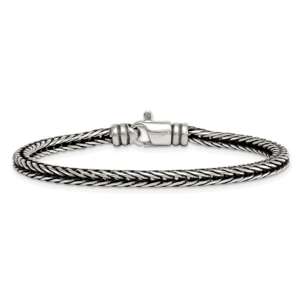 Sterlingsilber Antikisiert Poliert Franco Kette 4.25mm Armband