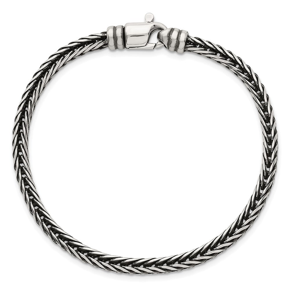 Sterlingsilber Antikisiert Poliert Franco Kette 4.25mm Armband