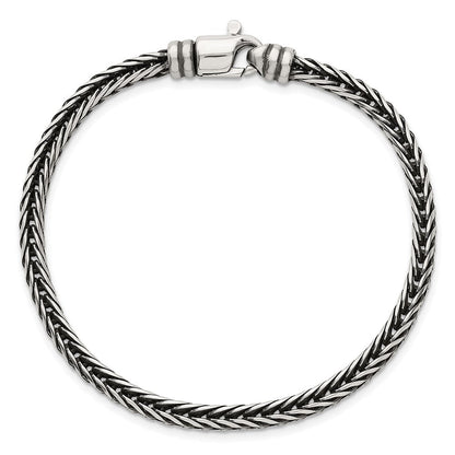 Sterlingsilber Antikisiert Poliert Franco Kette 4.25mm Armband