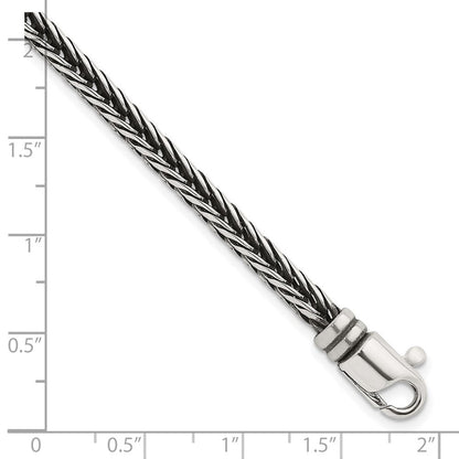 Sterlingsilber Antikisiert Poliert Franco Kette 4.25mm Armband