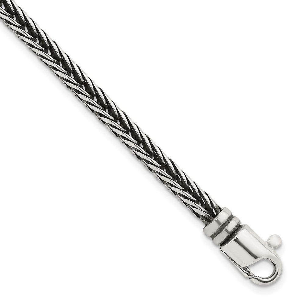 Sterlingsilber Antikisiert Poliert Franco Kette 4.25mm Armband