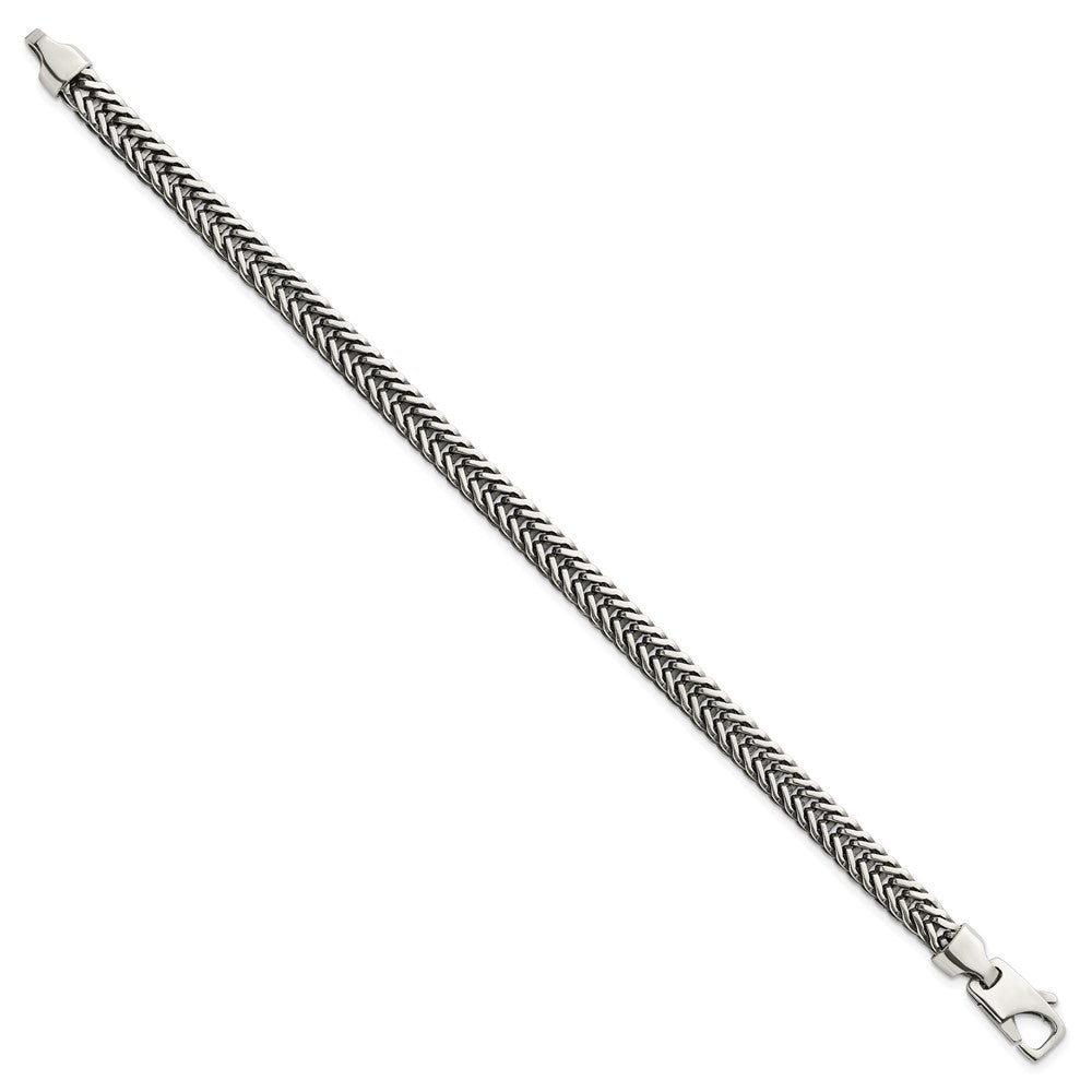 Sterlingsilber Antikisiert Poliert Weizen 6mm Gliederarmband