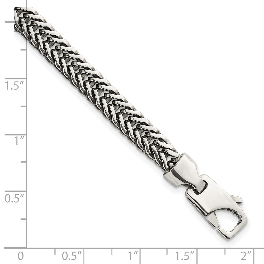 Sterlingsilber Antikisiert Poliert Weizen 6mm Gliederarmband