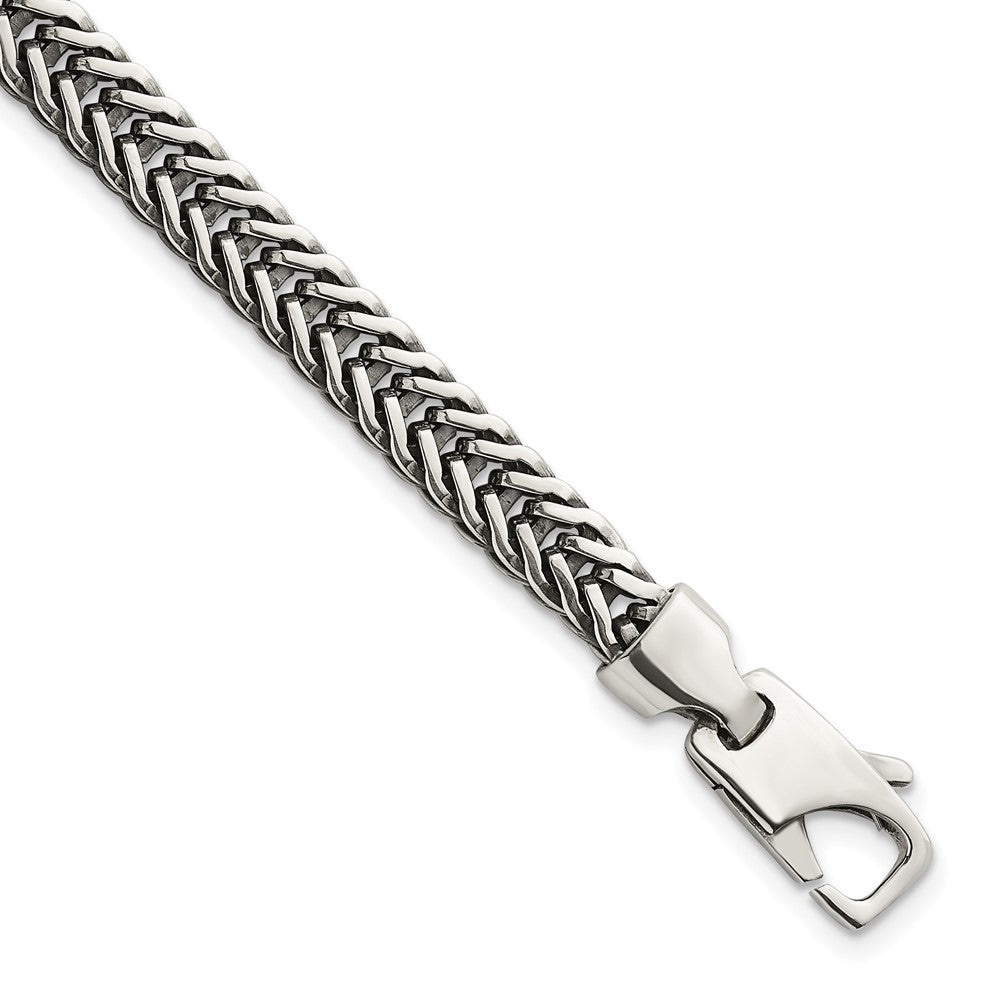 Sterlingsilber Antikisiert Poliert Weizen 6mm Gliederarmband