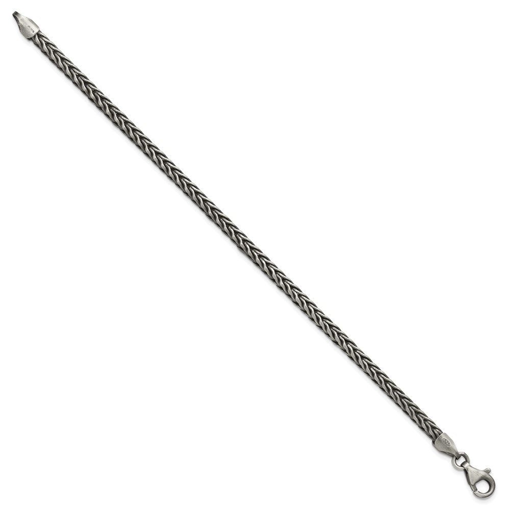 Sterlingsilber Antikisiert Weizen Glieder Herren Gliederarmband