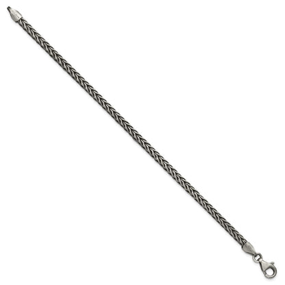 Sterlingsilber Antikisiert Weizen Glieder Herren Gliederarmband