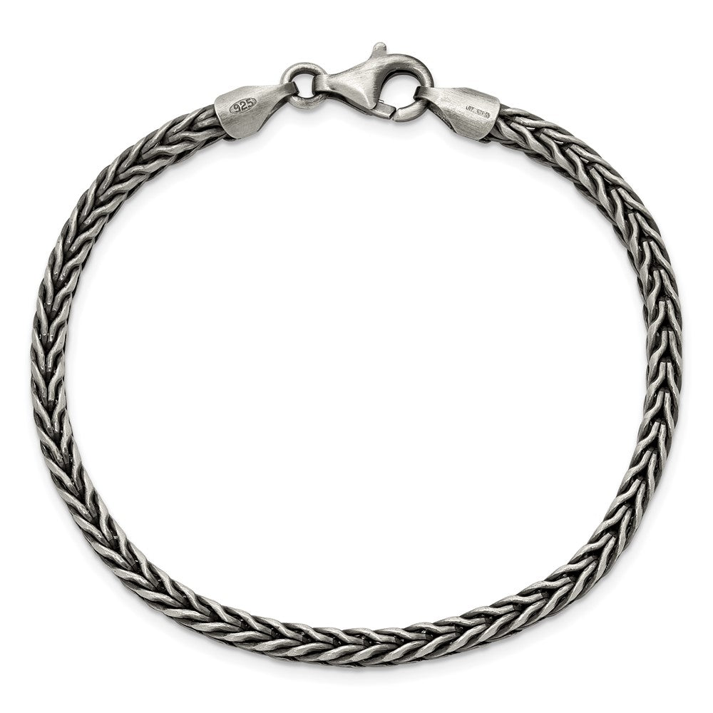 Sterlingsilber Antikisiert Weizen Glieder Herren Gliederarmband