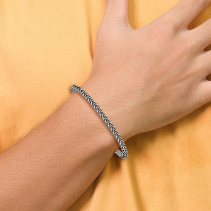 Sterlingsilber Antikisiert Weizen Glieder Herren Gliederarmband
