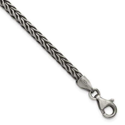 Sterlingsilber Antikisiert Weizen Glieder Herren Gliederarmband