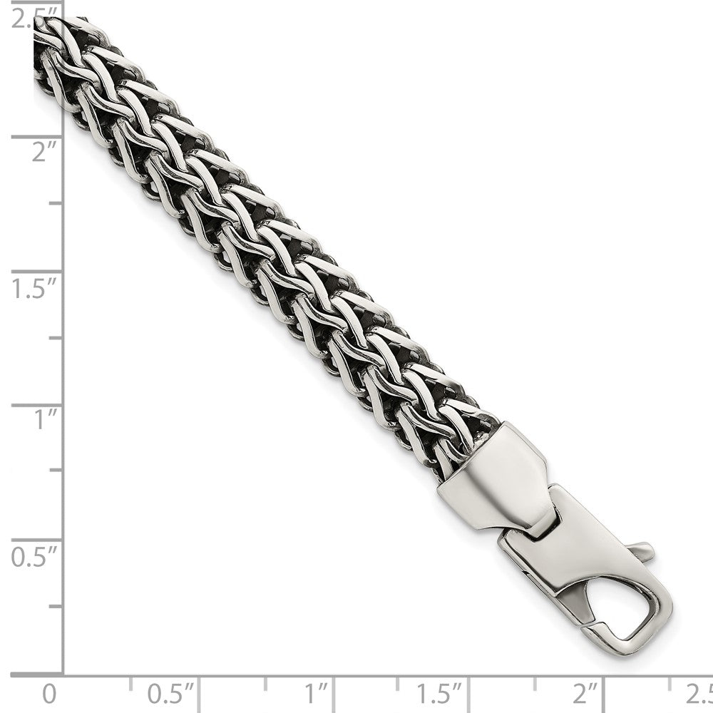 Sterlingsilber Antikisiert Poliert 8.25mm Gliederarmband