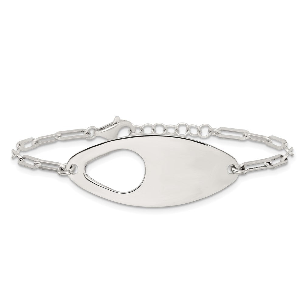 Sterlingsilber 7 Zoll Mit.5 Zoll Verlängerung. Fantasie Büroklammer Glieder Armband