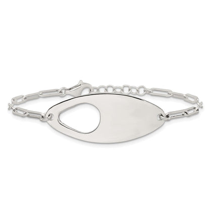 Sterlingsilber 7 Zoll Mit.5 Zoll Verlängerung. Fantasie Büroklammer Glieder Armband