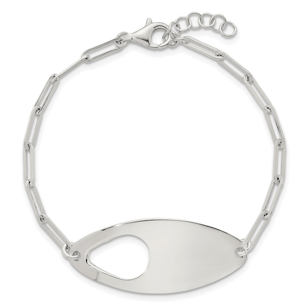 Sterlingsilber 7 Zoll Mit.5 Zoll Verlängerung. Fantasie Büroklammer Glieder Armband