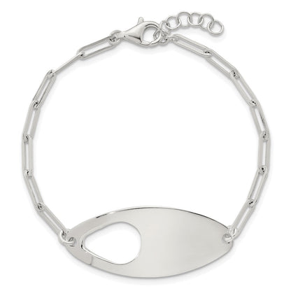Sterlingsilber 7 Zoll Mit.5 Zoll Verlängerung. Fantasie Büroklammer Glieder Armband