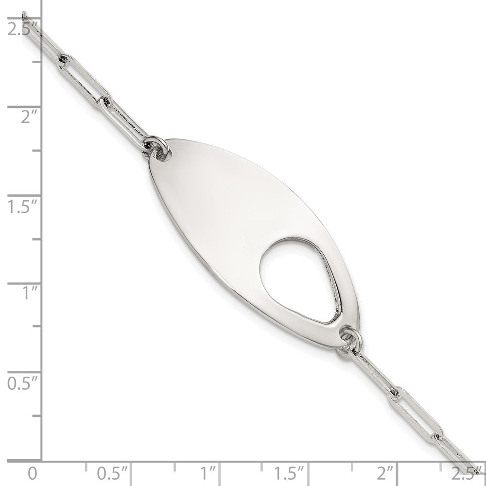 Sterlingsilber 7 Zoll Mit.5 Zoll Verlängerung. Fantasie Büroklammer Glieder Armband