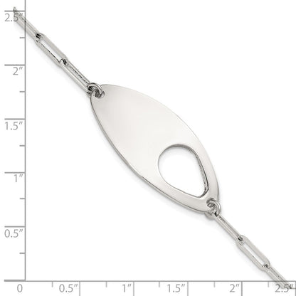 Sterlingsilber 7 Zoll Mit.5 Zoll Verlängerung. Fantasie Büroklammer Glieder Armband