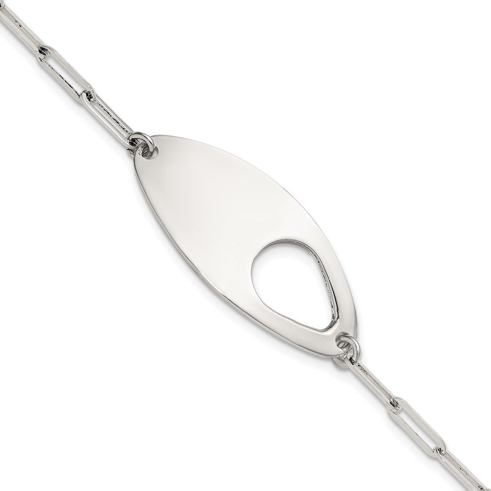 Sterlingsilber 7 Zoll Mit.5 Zoll Verlängerung. Fantasie Büroklammer Glieder Armband