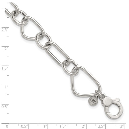 Sterlingsilber Poliert mit 1 Zoll Verlängerung Fantasieglieder Armband